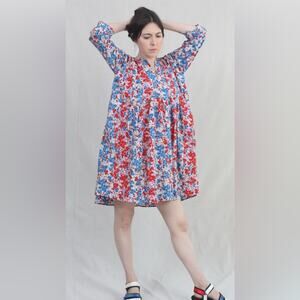 CARON CALLAHAN ARIA RED POSY DRESS SIZE:XL